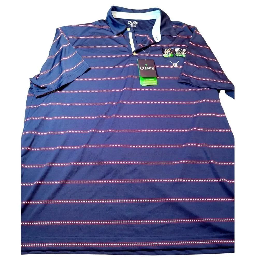 Chaps Golf Men's Midnight Blue Golf Polo Shirt - Size 2XL - NWT